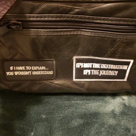 Diamond Plate Rock Design Genuine Leather Live bag - Picture 4 of 6